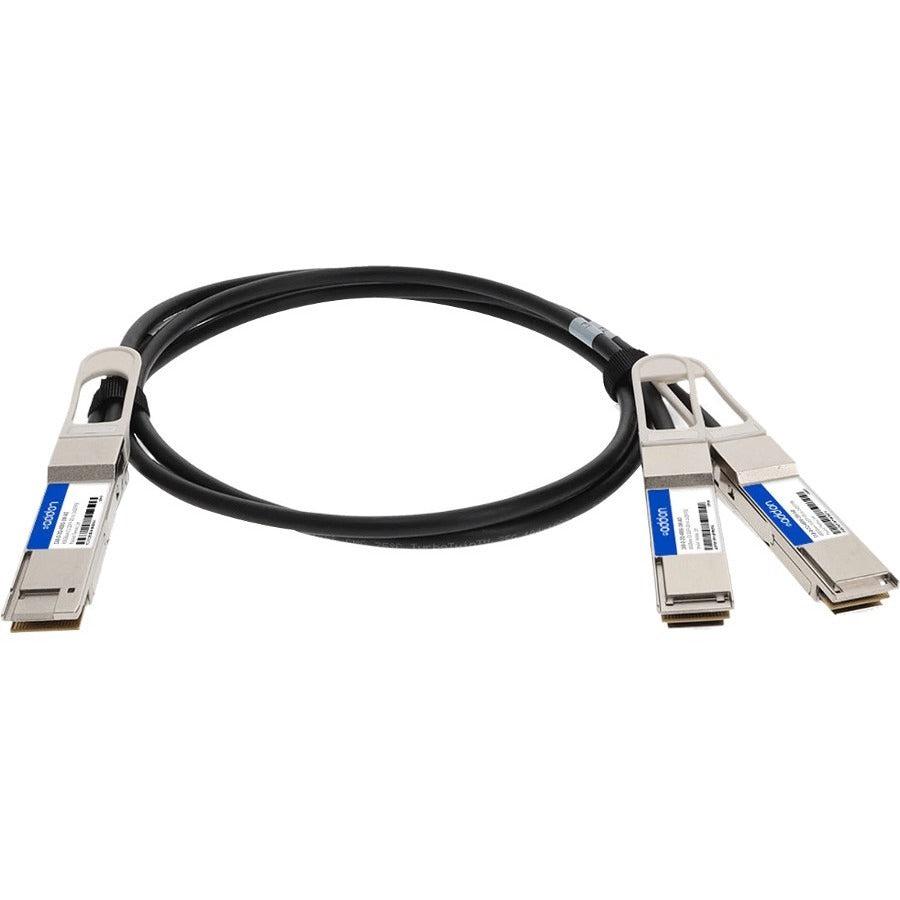 Addon Networks Dac-Q56Dd-2Q28-1M-Ao Infiniband Cable 2Xqsfp28 Qsfp-Dd Black, Silver