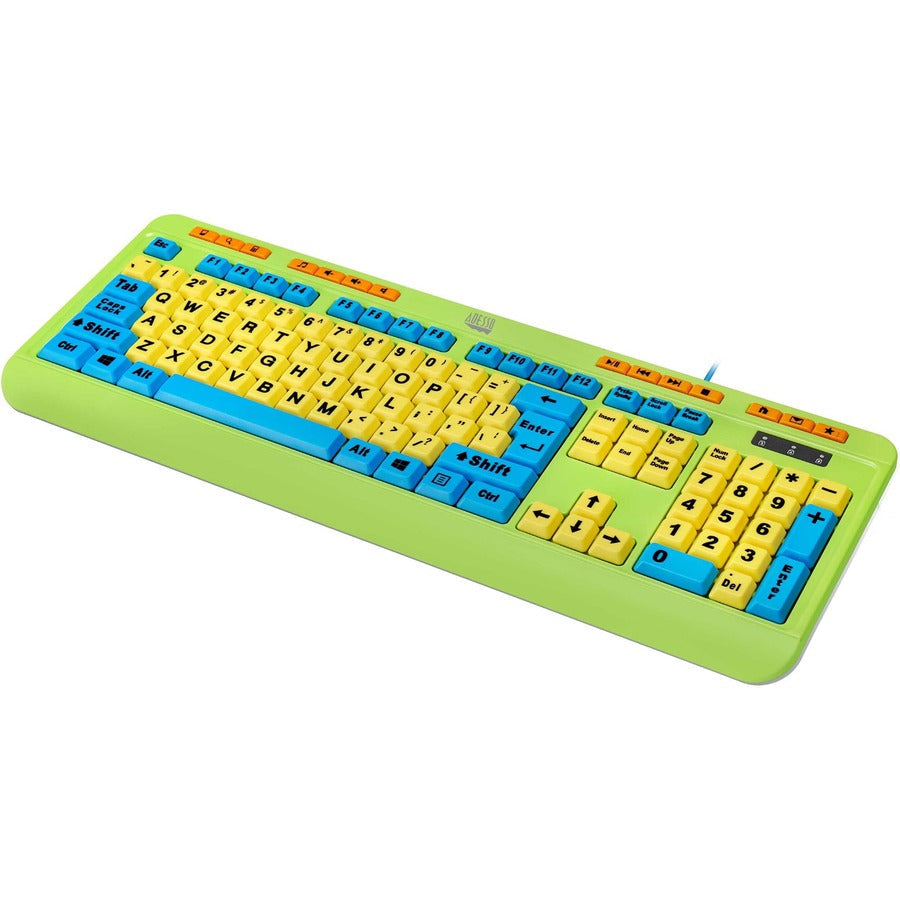 Adesso Antimicrobial Wired Kids Keyboard And Mouse Combo