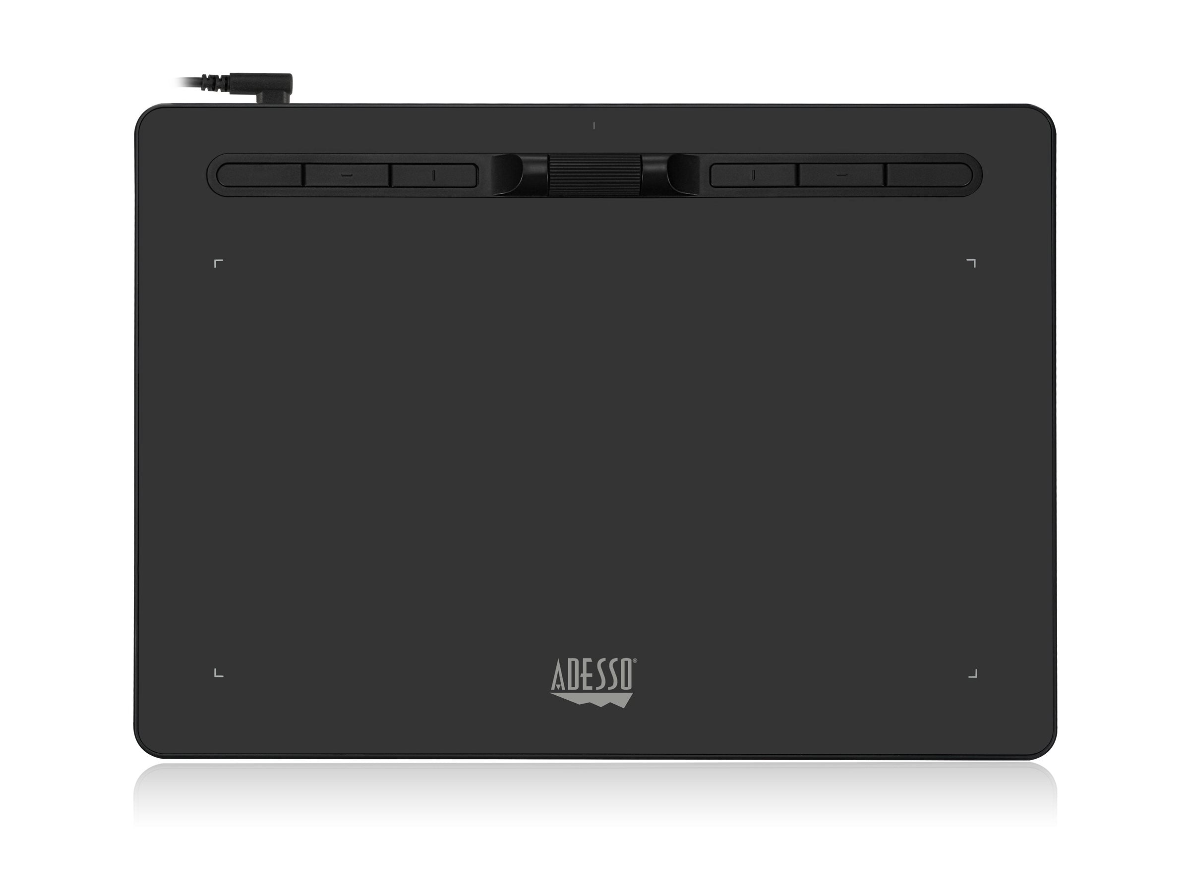 Adesso CyberTablet K10 - Digitizer - 10 x 6 in - electromagnetic - 6 buttons - wired - USB-C - black CYBERTABLETK10