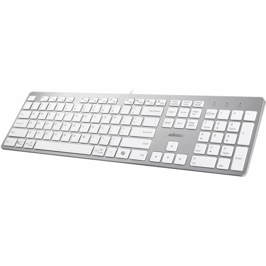Adesso EasyTouch 730UW USB-C Multi OS Scissor Switch Keyboard With CoPilot AI Hotkey And AKB-730UW