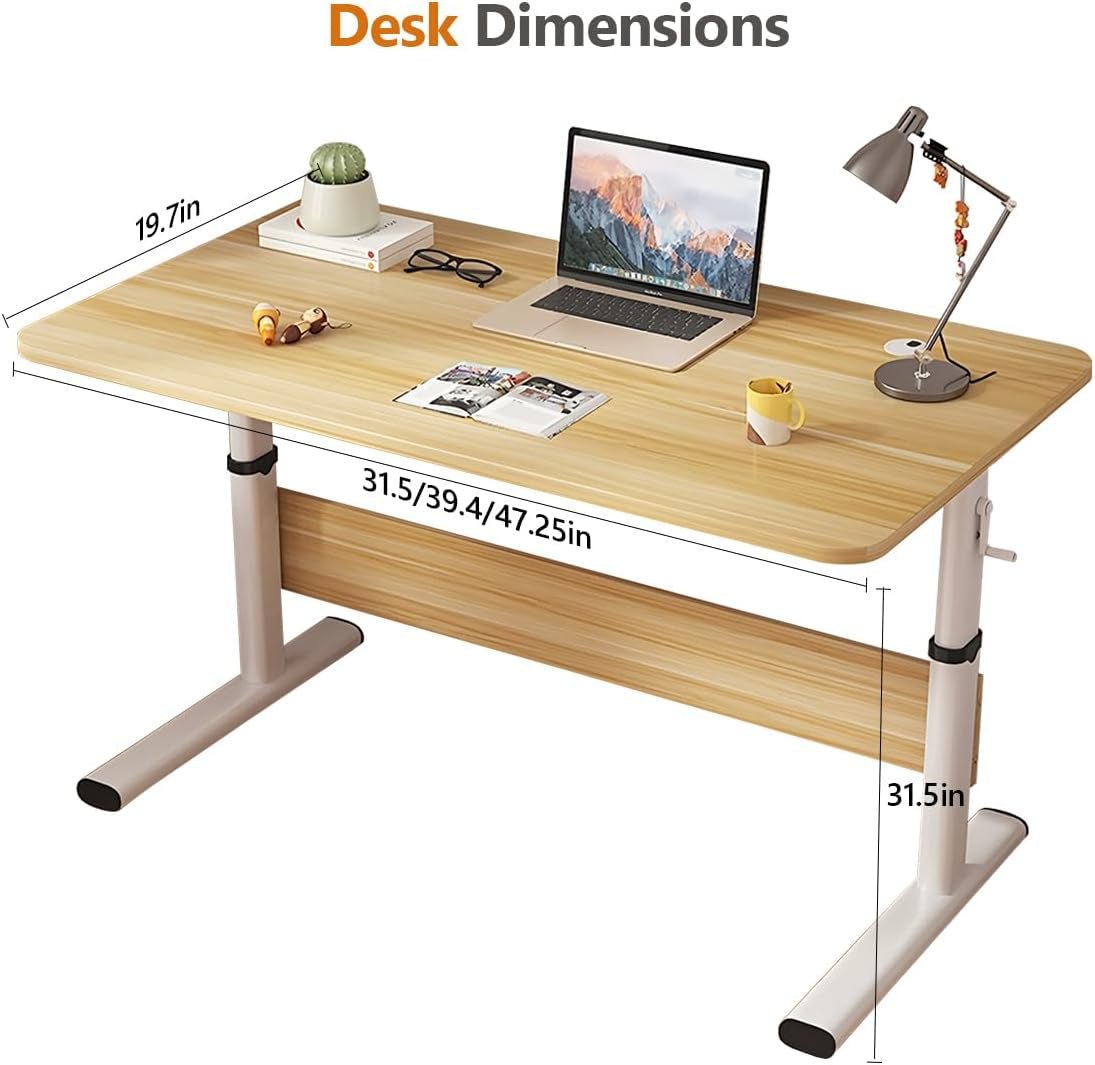 Adjustable Height Manual Standing Desk for Home Office