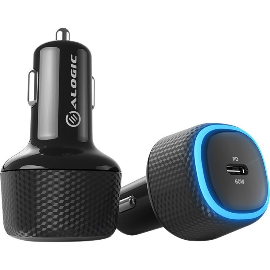Alogic Rapid USB-C Car Charger - 60W Power Delivery For Laptops, Tablets And Phones CRC60