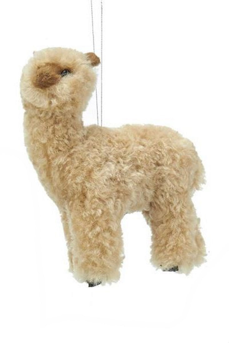 Alpaca Hanging Ornament - Tan