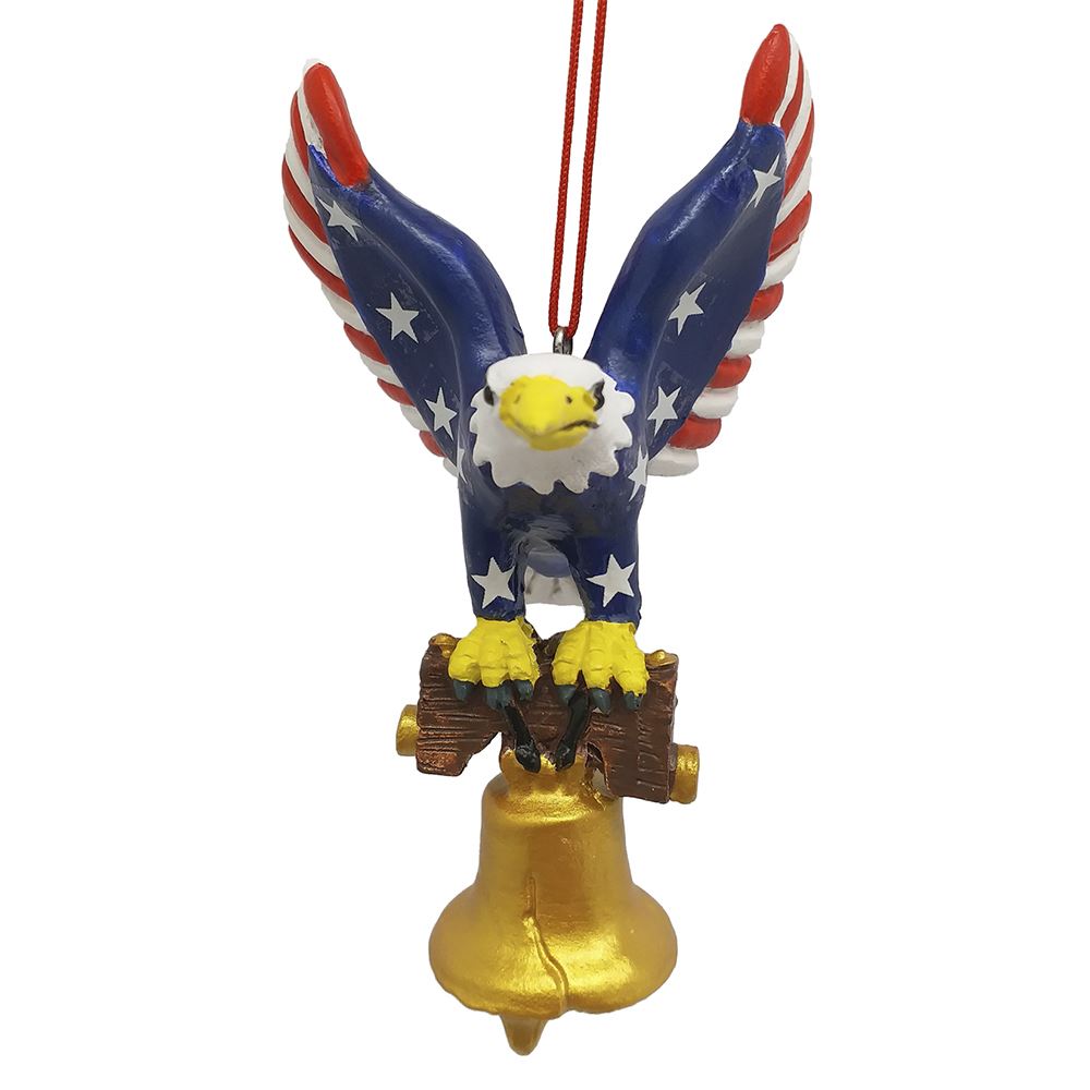 American Eagle With Bell Ornament