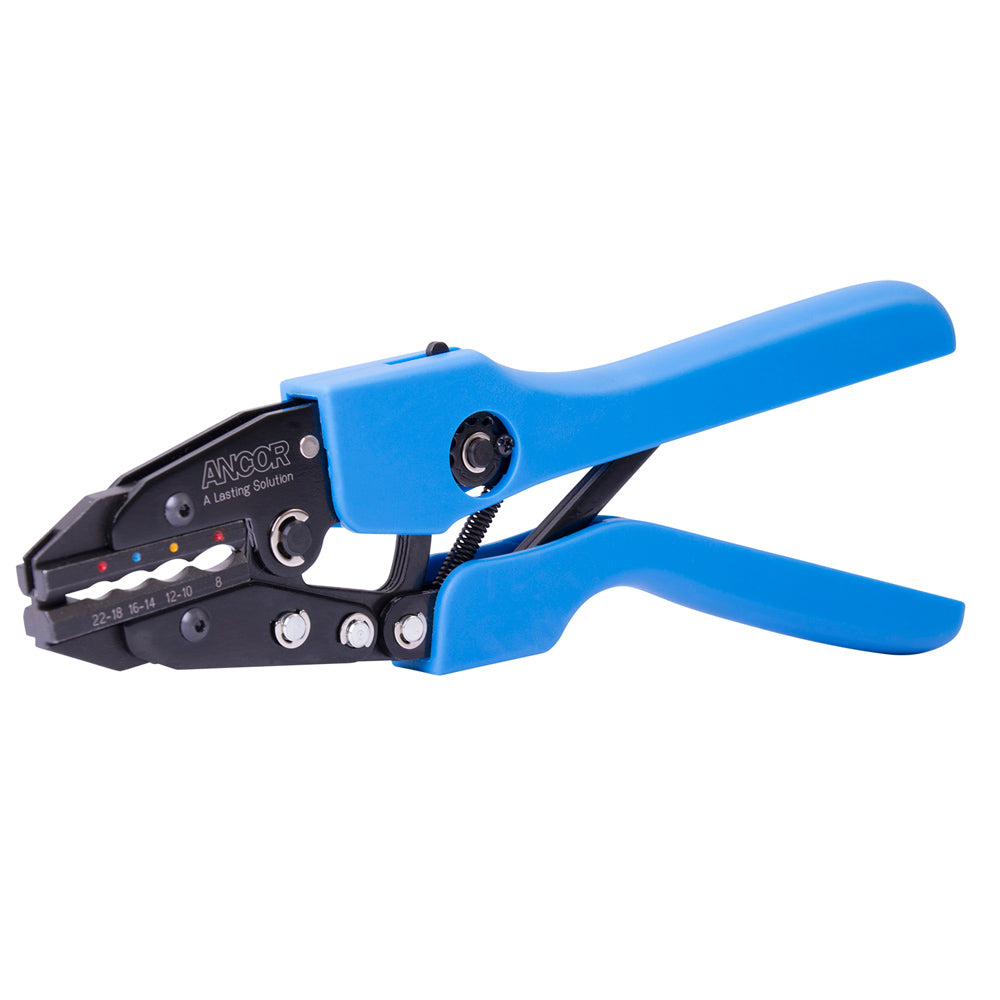 Ancor Single Crimp Ratchet Tool f/22-8 AWG Heatshrink, Vinyl & Nylon Insulated Terminals &