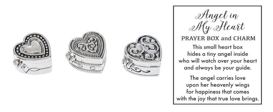 Angels in My Heart Prayer Box Charm