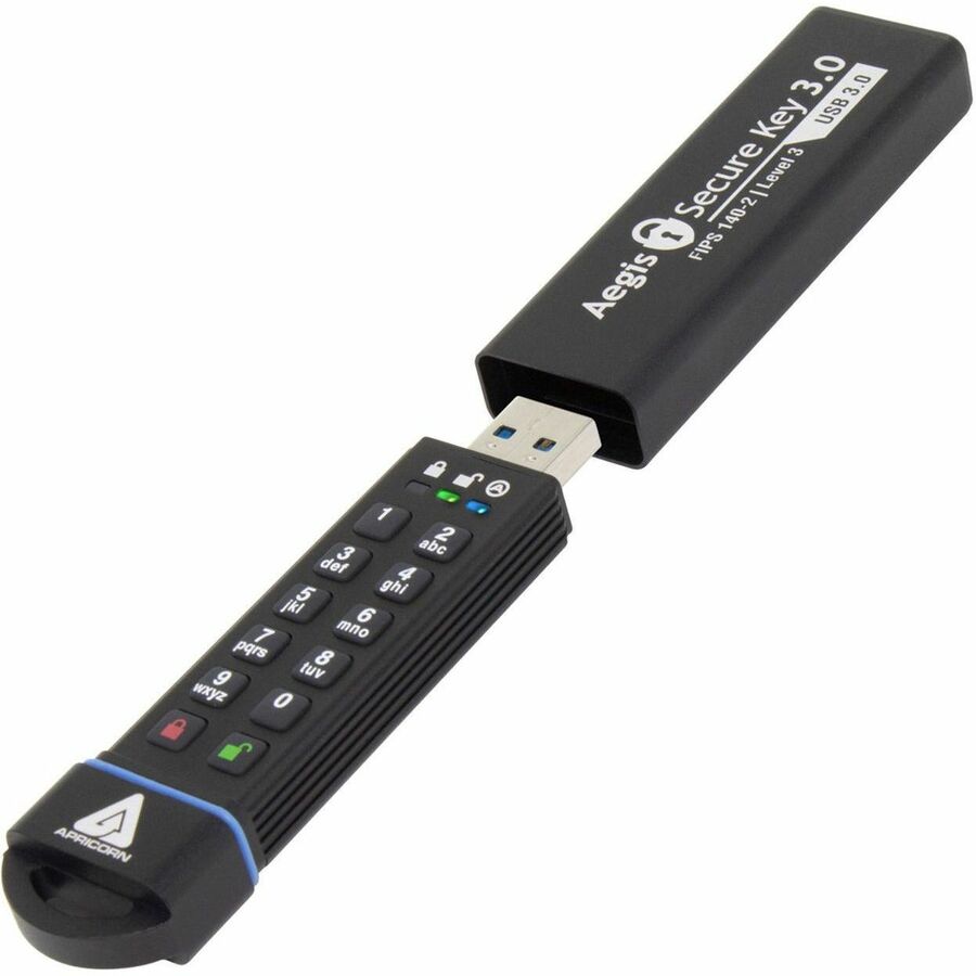 Apricorn Aegis Secure Key 3.0 2TB USB 3.1 Type A Flash Drive - 2 TB - USB 3.1 Type A -