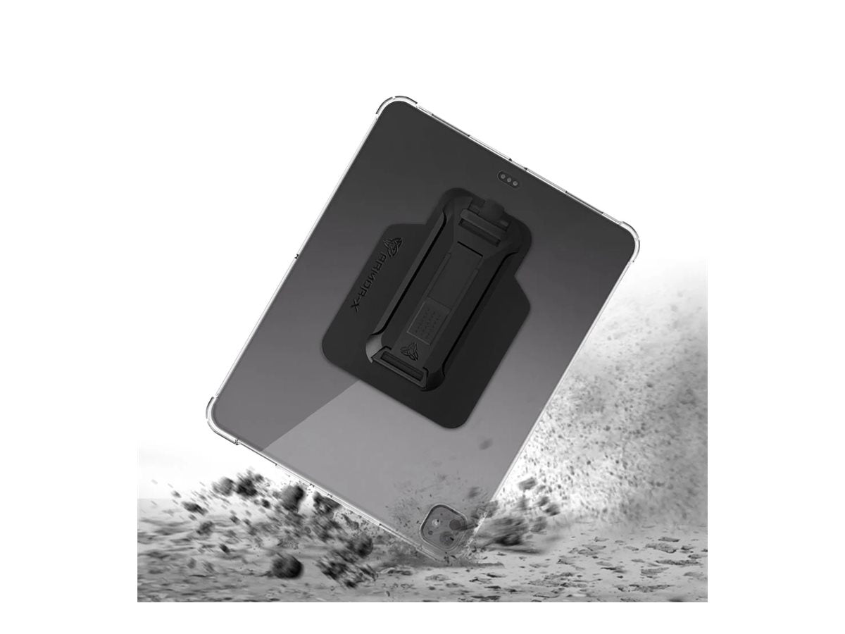 Armor-X - Back cover for tablet - with kickstand, hand strap, X-mount, 4 corner protection - thermoplastic polyurethane (TPU) ZXS-IPAD-PR10CL