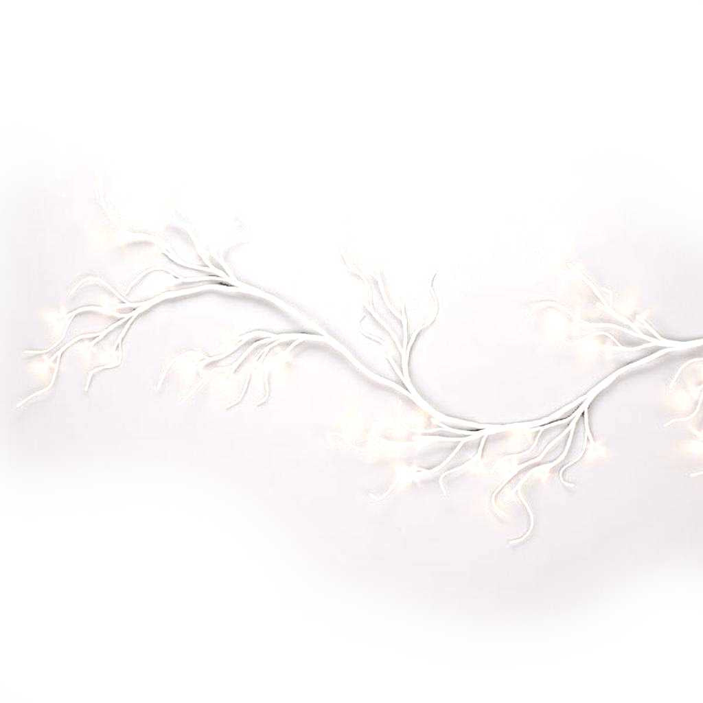 Artificial Wrapped 6 foot LED Garland - White