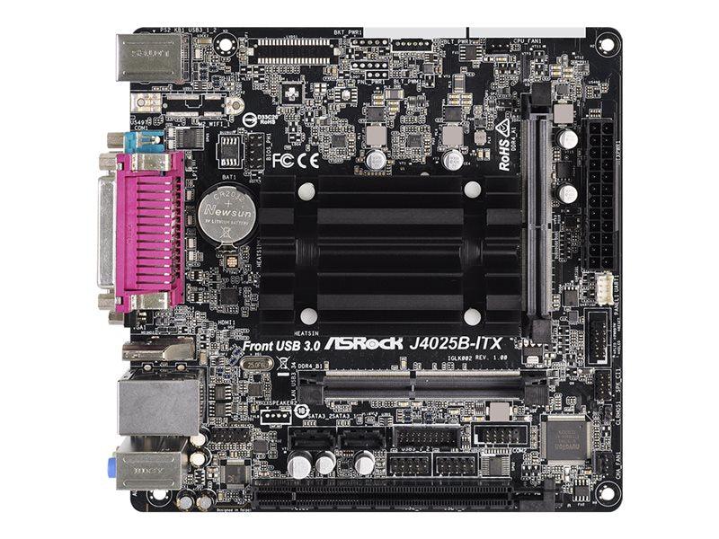 Asrock J4025B-Itx - Motherboard - Mini Itx - Intel J4025 - Usb 3.1 Gen 1 - Gigabit Lan - Onboard Graphics - Hd Audio - For P/N: Cmsx64Gx4M4A2666C18, F4-2666C18D-32Grs, Hx424S14Ib2K2/16, Kvr24S17S8/8