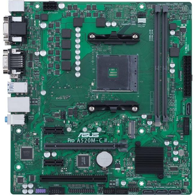 Asus A520M-C II/CSM Desktop Motherboard - AMD A520 Chipset - Socket AM4 - Micro ATX PRO A520M-C II/CSM