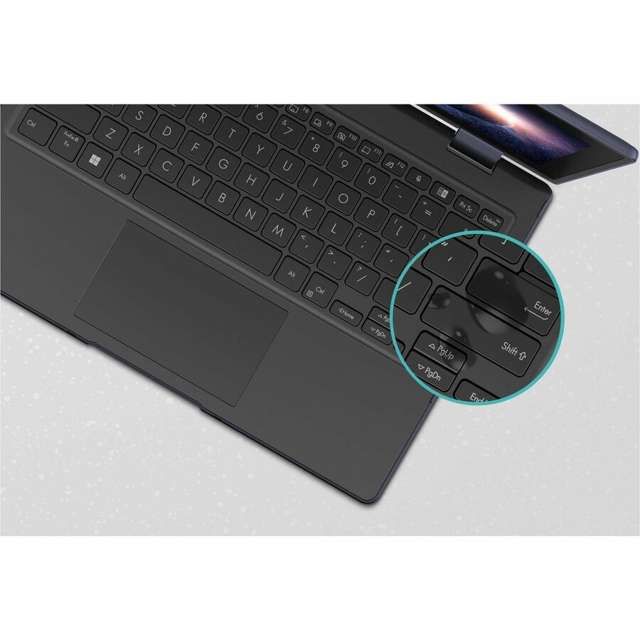 Asus BR1102FGA-YS14T 11.6" Touchscreen 2 in 1 Notebook - HD - 1366 x 768 - Intel Celeron N100 Quad-core (4 Core) 800 MHz - 4 GB Total RAM - 4 GB On-board Memory - 128 GB SSD - Mineral Gray