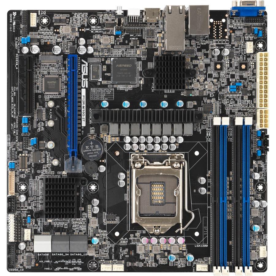 Asus P12R-M Server Motherboard - Intel C252 Chipset - Socket LGA-1200 - Micro ATX