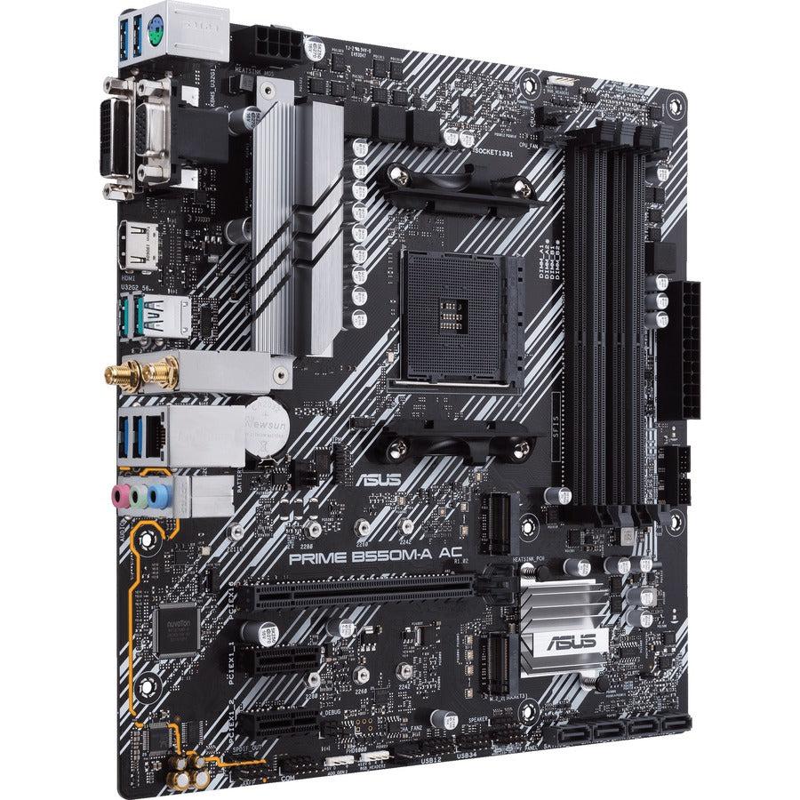 Asus Prime B550M-A AC Desktop Motherboard - AMD B550 Chipset - Socket AM4 - Micro ATX
