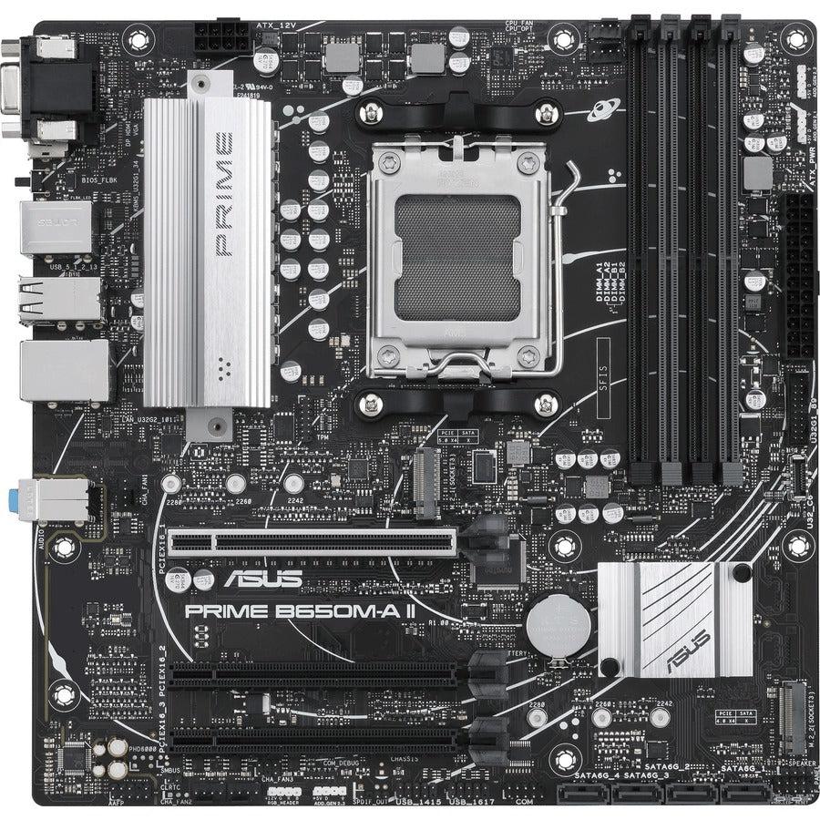 Asus Prime B650M-A II-CSM Gaming Desktop Motherboard - AMD B650 Chipset - Socket AM5 - Micro ATX