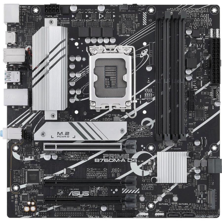 Asus Prime B760M-A D4 Desktop Motherboard - Intel B760 Chipset - Socket LGA-1700 - Micro ATX
