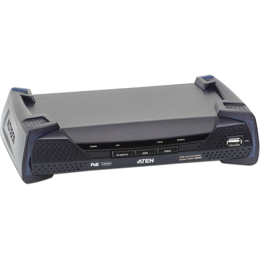 Aten 4K Hdmi Single Display Kvm Over Ip Receiver With Poe-Taa Compliant