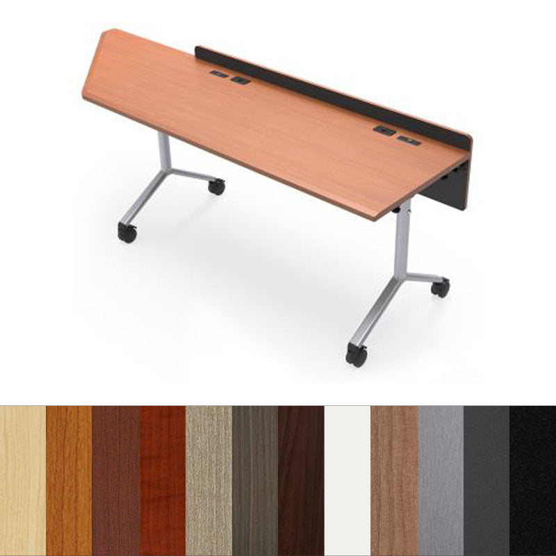 Audio Visual Furniture Modular Folding Table (2 Person, End Left) MFT6024-2PEL