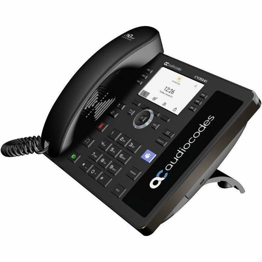 AudioCodes C435HD IP Phone - Corded - Corded - Wall Mountable, Desktop - Black TEAMS-C435HD-R