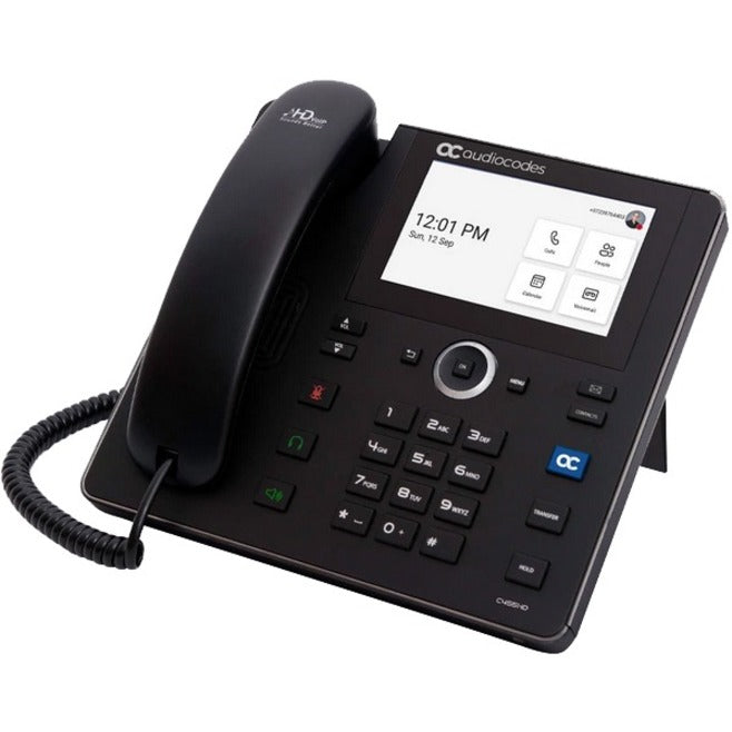 AudioCodes C455HDPS-DBW IP Phone - Corded/Cordless - Corded/Cordless - Bluetooth, Wi-Fi - Wall Mountable - Black TEAMS-C455HDPS-DBW