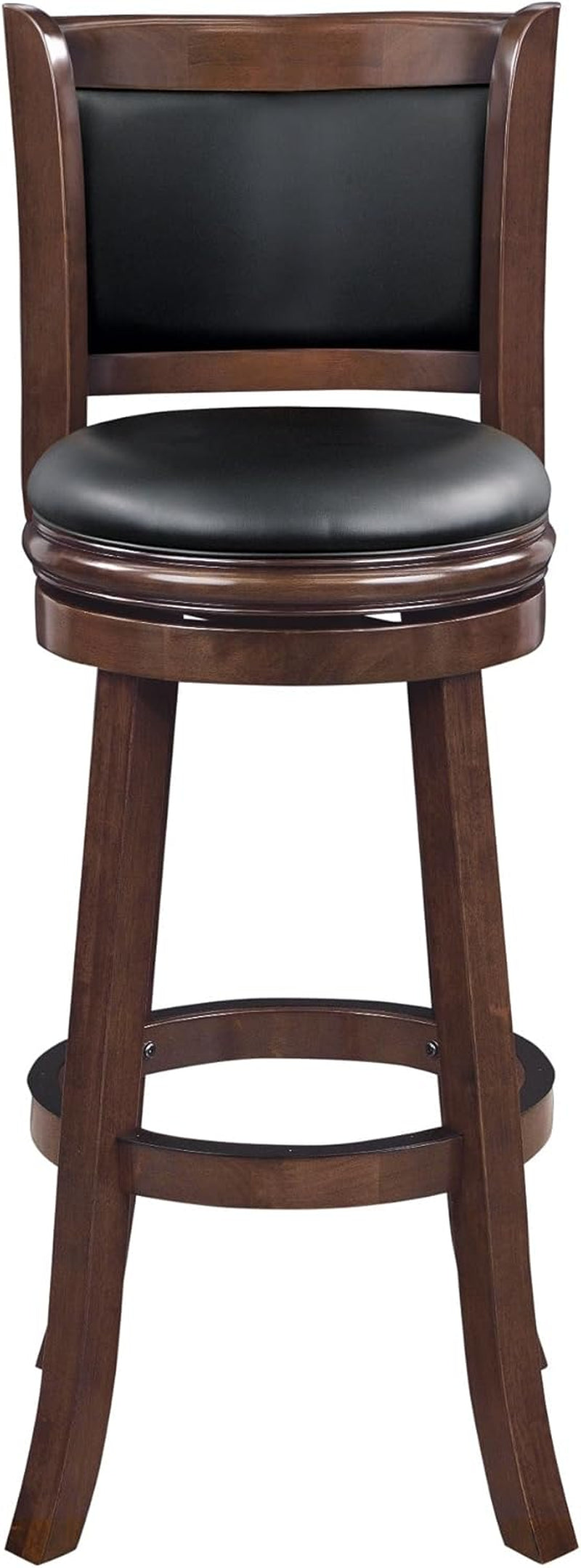 Augusta Swivel Extra Tall Bar Stool Faux Leather Cappuccino