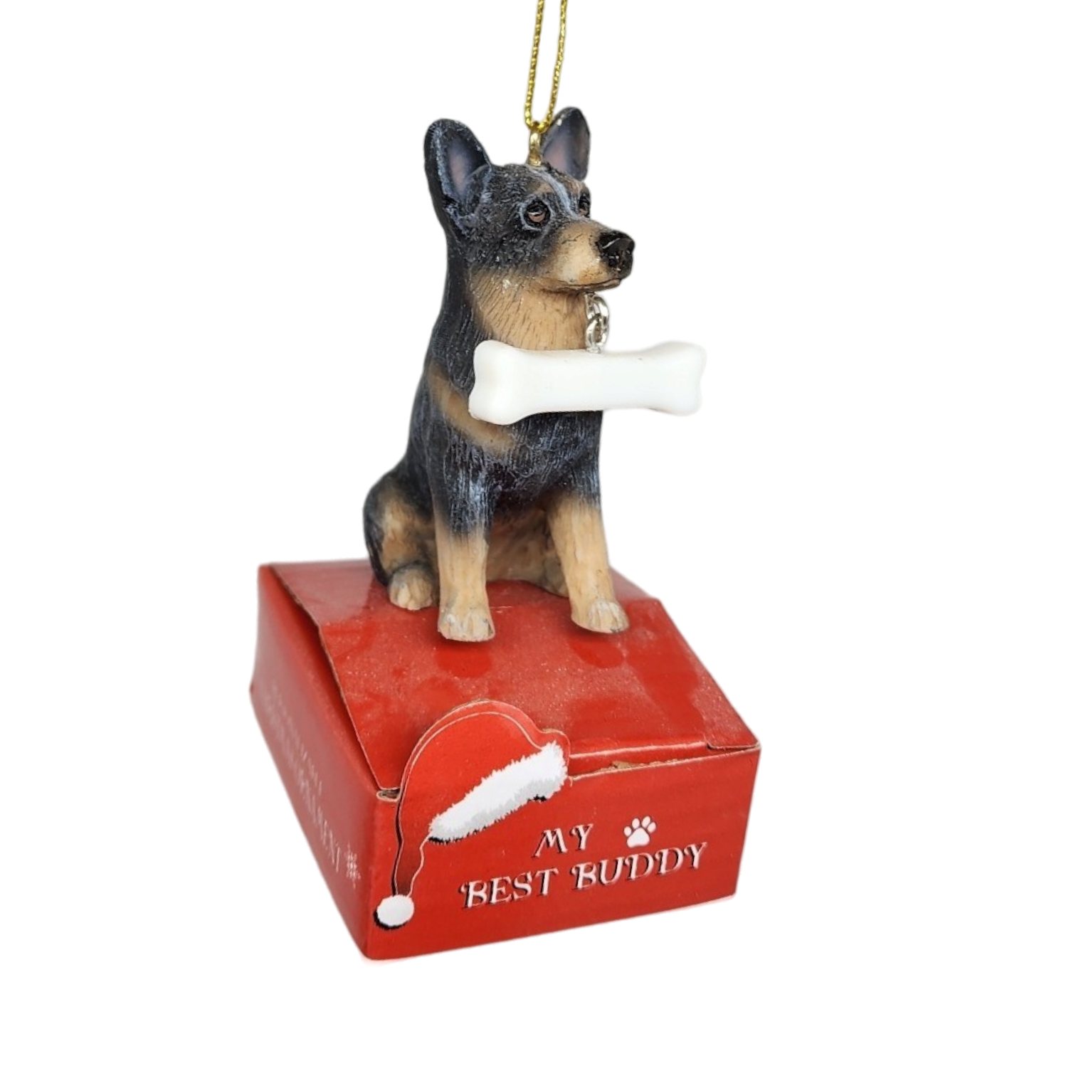 Australian Cattle Dog with Bone Ornament