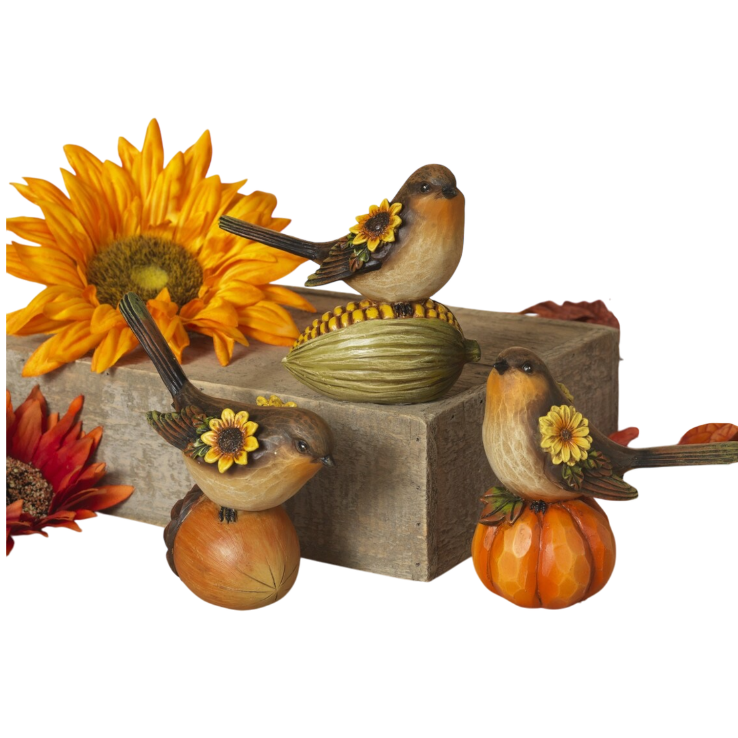 Autumn Bird Figurines -