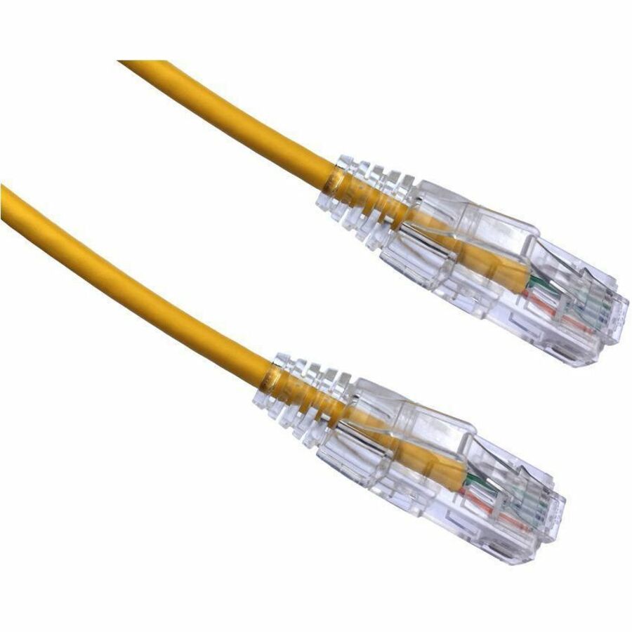 Axiom 10FT CAT6A BENDnFLEX Ultra-Thin Snagless Patch Cable (Yellow) - TAA Compliant - 10