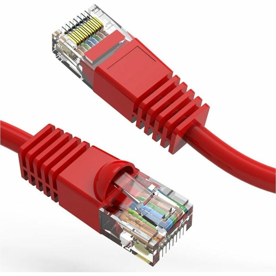 Axiom 12FT CAT5E 350mhz Patch Cable Molded Boot (Red) - TAA Compliant - 12 ft Category 5e