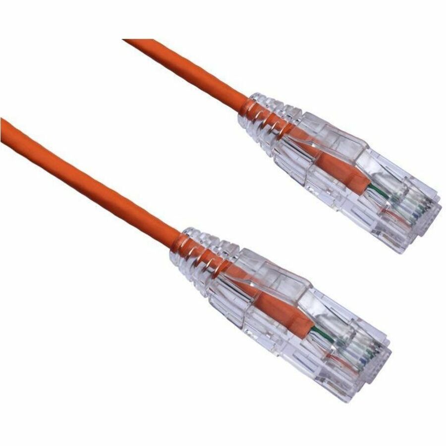 Axiom 15FT CAT6A BENDnFLEX Ultra-Thin Snagless Patch Cable (Orange) - TAA Compliant - 15