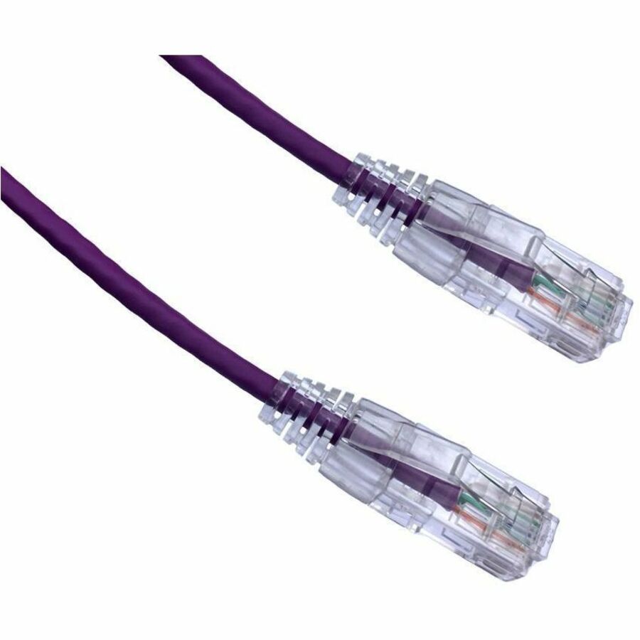 Axiom 20FT CAT6A BENDnFLEX Ultra-Thin Snagless Patch Cable (Purple) - TAA Compliant - 20