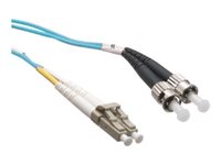 Axiom LC/ST 10G Multimode Duplex OM3 50/125 Fiber Optic Cable 9m - TAA Compliant - 29.53
