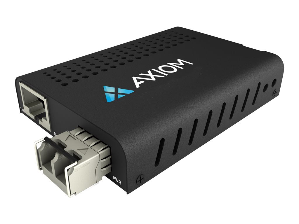 Axiom Mini - Fiber media converter - 10GbE - 10GBase-ZR, 10GBase-T - RJ-45 / LC single-mode - up to 49.7 miles - 1550 nm - TAA AXG99356