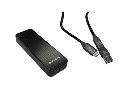 Axiom - SSD - 500 GB - external (portable) - M.2 NVMe - USB 3.1 Gen 2 (USB-C connector) USBC31M2500-AX