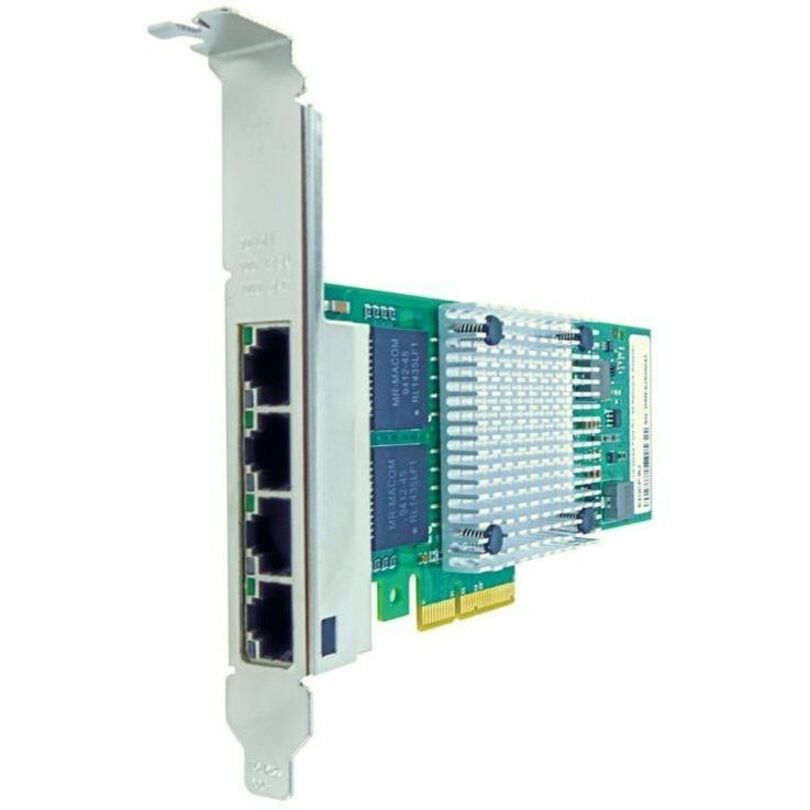 Axiom W8X25AA Gigabit Ethernet Card - PCI Express 2.1 x4 - Intel JL82576EB - 4 Port(s) -