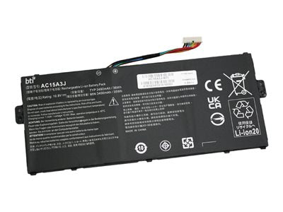 BTI - Notebook battery (equivalent to: Acer AC15A3J) - lithium ion - 3-cell - 3490 mAh - 36 Wh - for Acer Chromebook R 11 C738T-C44Z AC15A3J-BTI