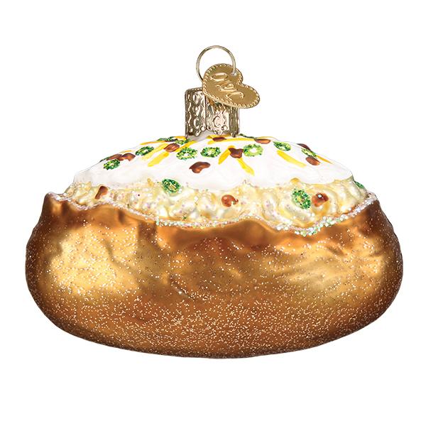 Baked Potato Glass Ornament