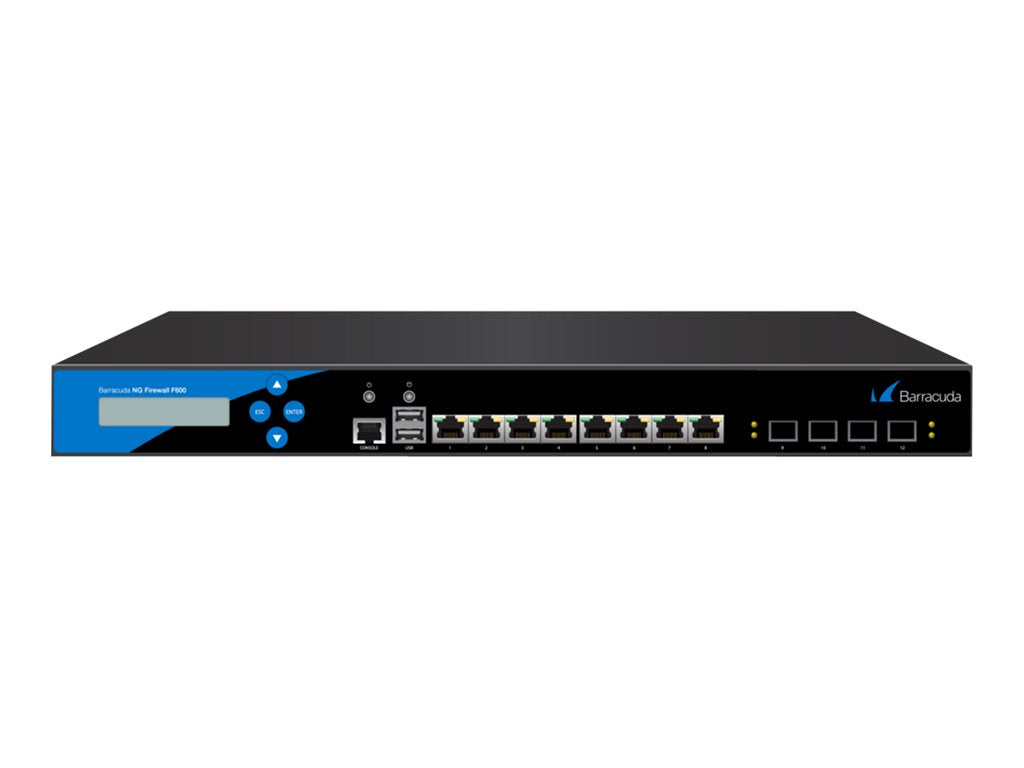 Barracuda CloudGen Firewall F-Series F600 model C10 - Firewall - 1GbE - 1U - demo - rack-mountable