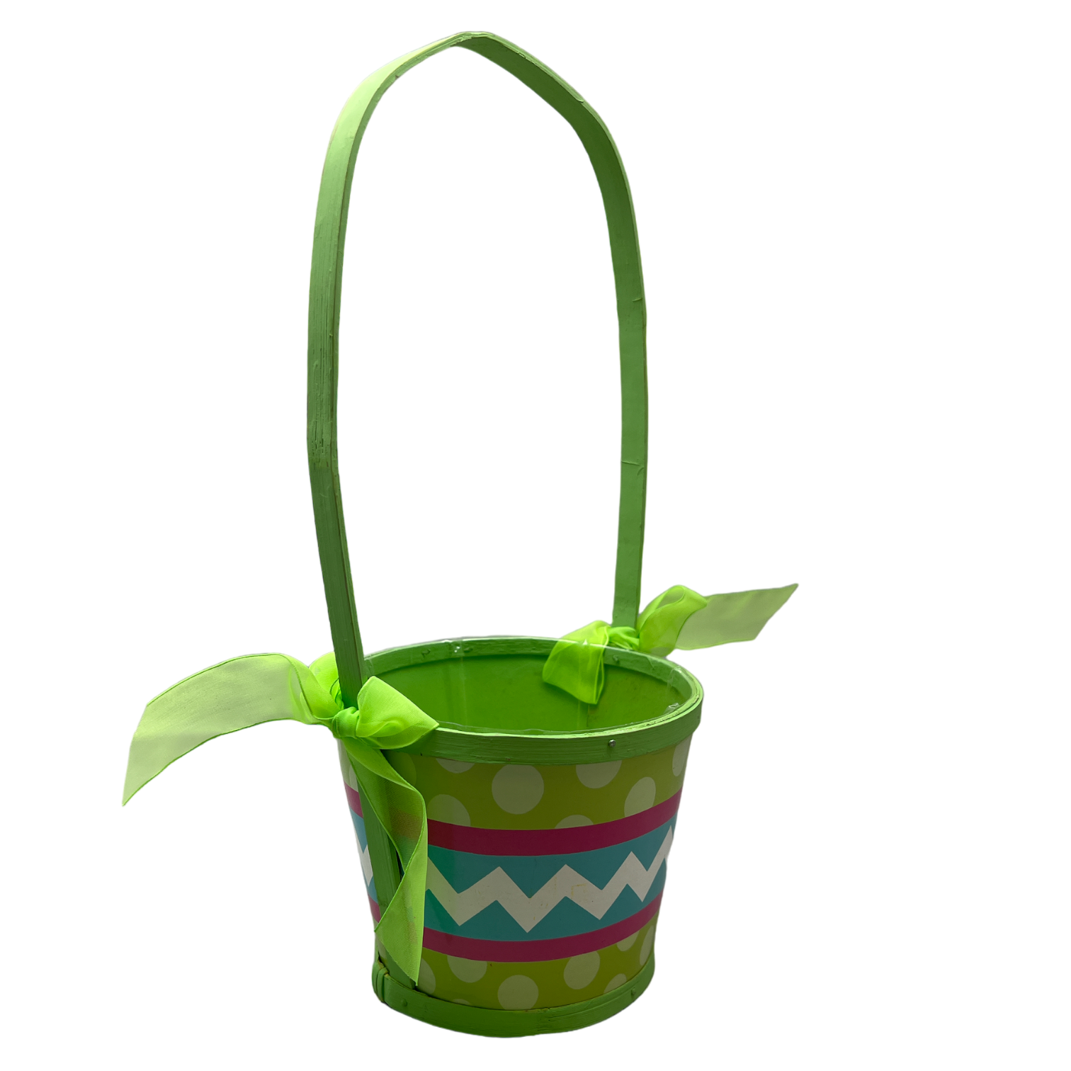 Basket Chevron/Dots Green - Green
