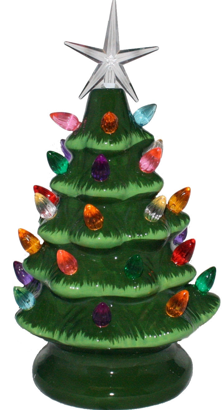 Battery Operated Ceramic Light-Up Tree