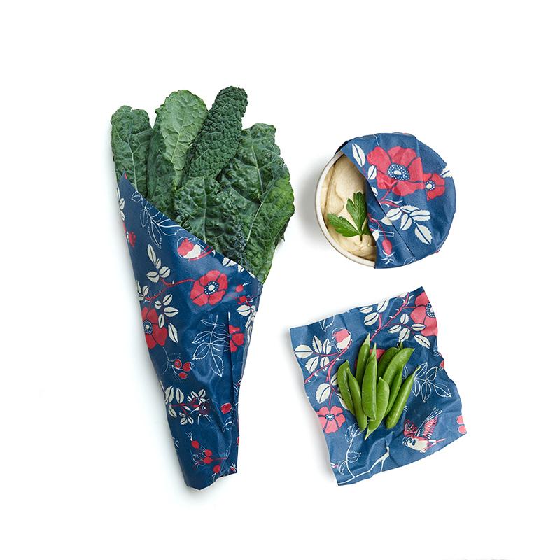 Bee's Wrap Food Wrap - Botanical Print - Assorted Wrap 3 Pack
