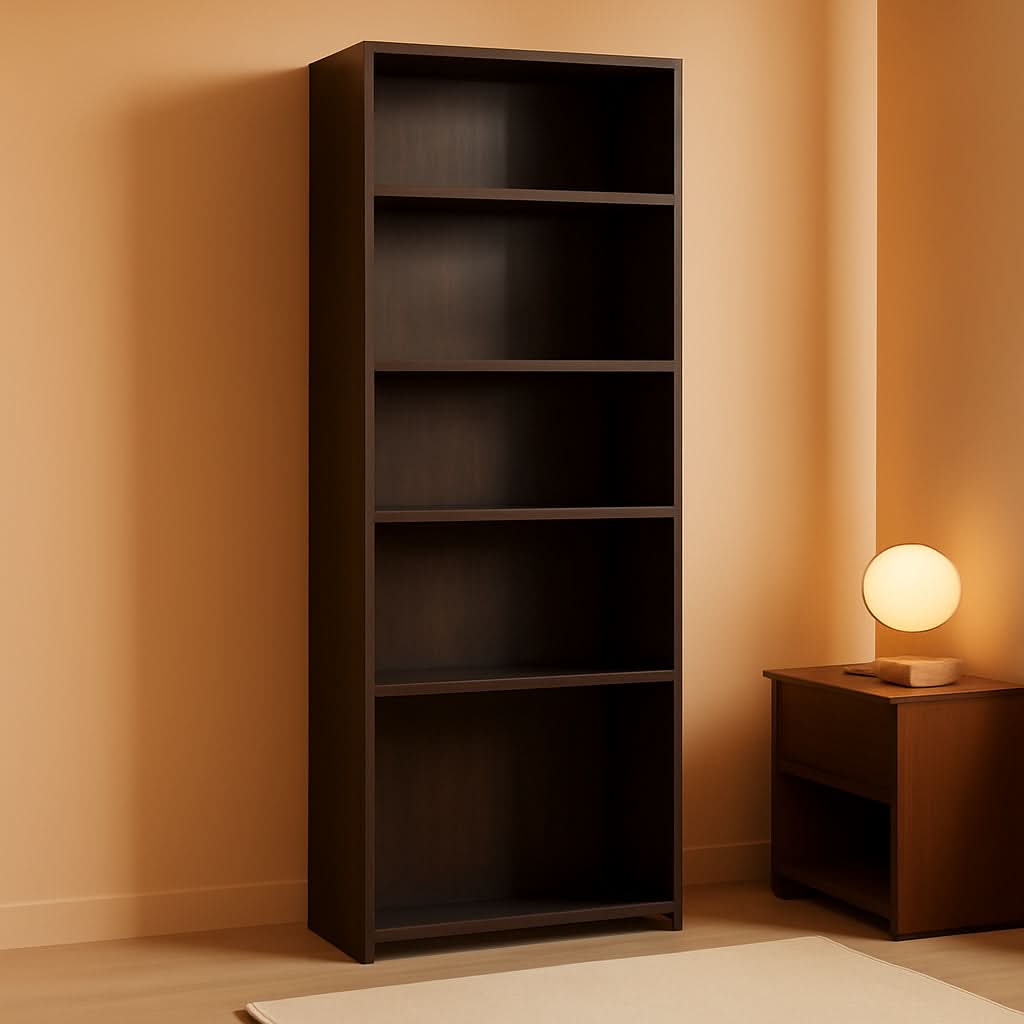 Beginnings Cinnamon Cherry 3 Shelf Bookcase With Adjustable Shelves