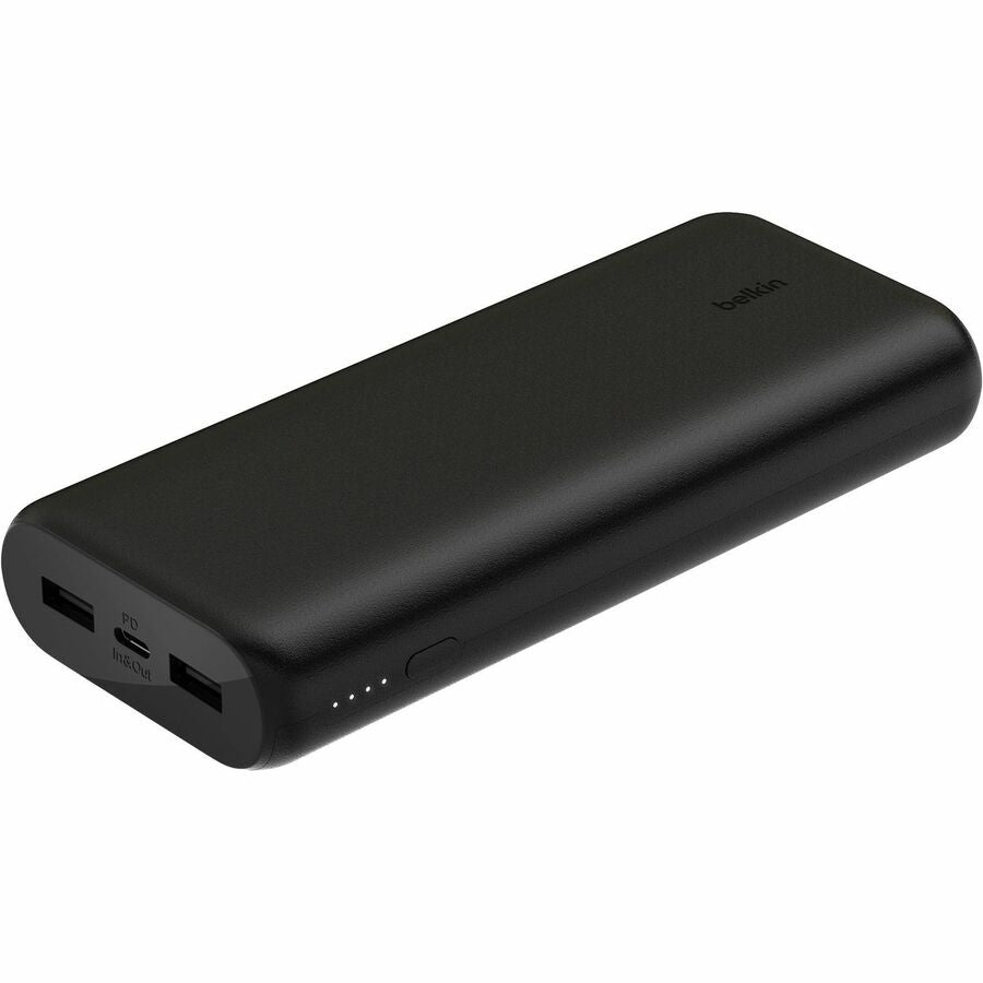 Belkin 20W 3-port USB Power Bank - 20K mAh - 2xUSB-A (12W), 1xUSB-C (15W) - Portable BPB014BTBK