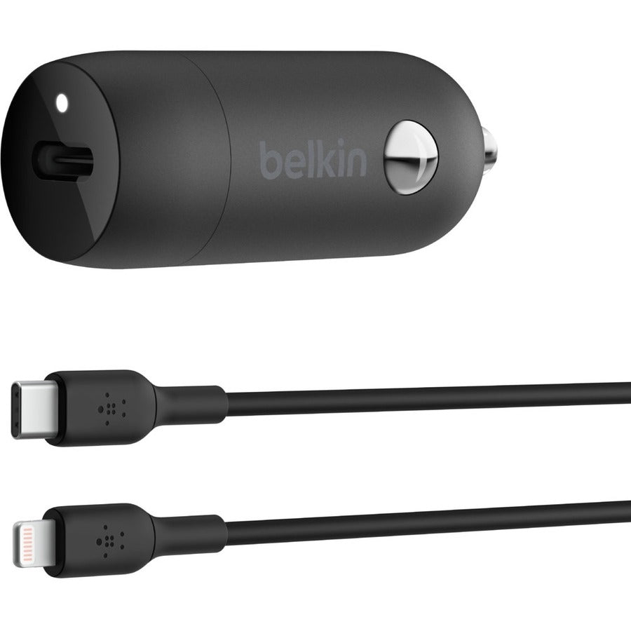 Belkin BoostCharge Auto Adapter - 30 W - 3.28 ft Cable - 12 V DC Input - 11 V DC, 5 V DC,