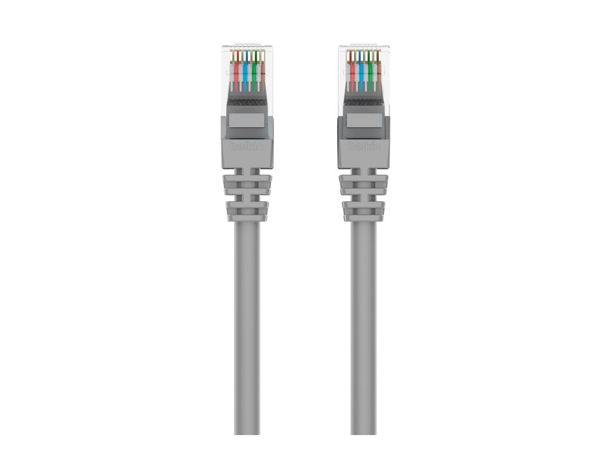 Belkin - Patch cable - RJ-45 (M) to RJ-45 (M) - 10 ft - STP - CAT 5e - molded, snagless - gray - for Omniview SMB 1x16,