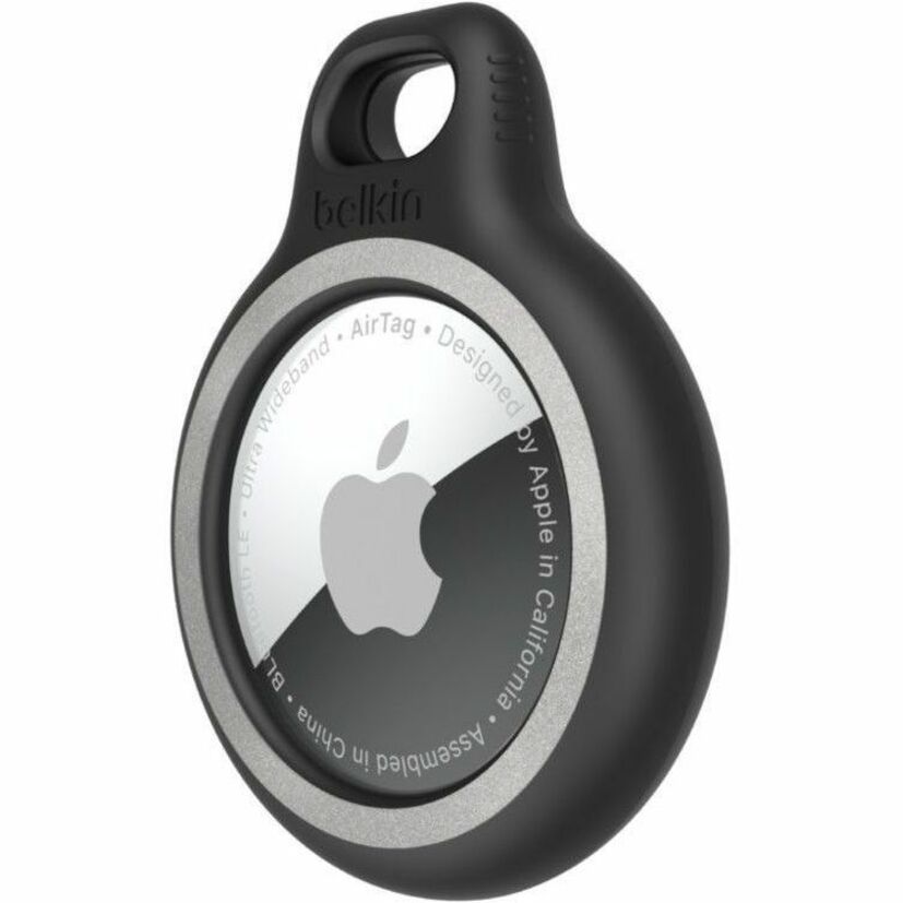 Belkin Reflective Secure Holder with Key Ring for Apple AirTag - Black - Key Ring,