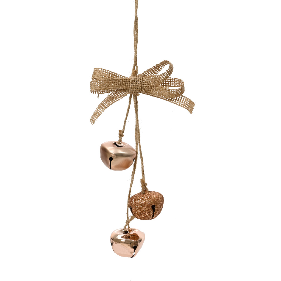 Bells with Burlap Ribbon -
