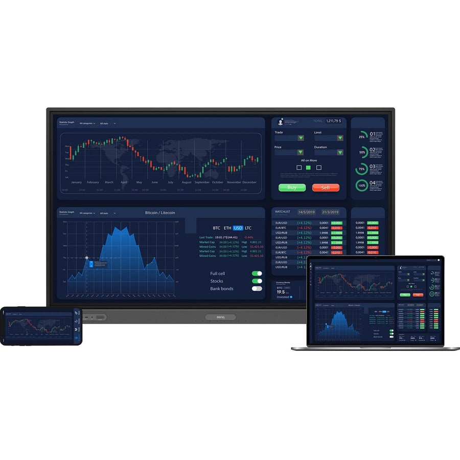 Benq 86 Interactive 4K Panel,Black 3840X2160 Tv W/Glass 400