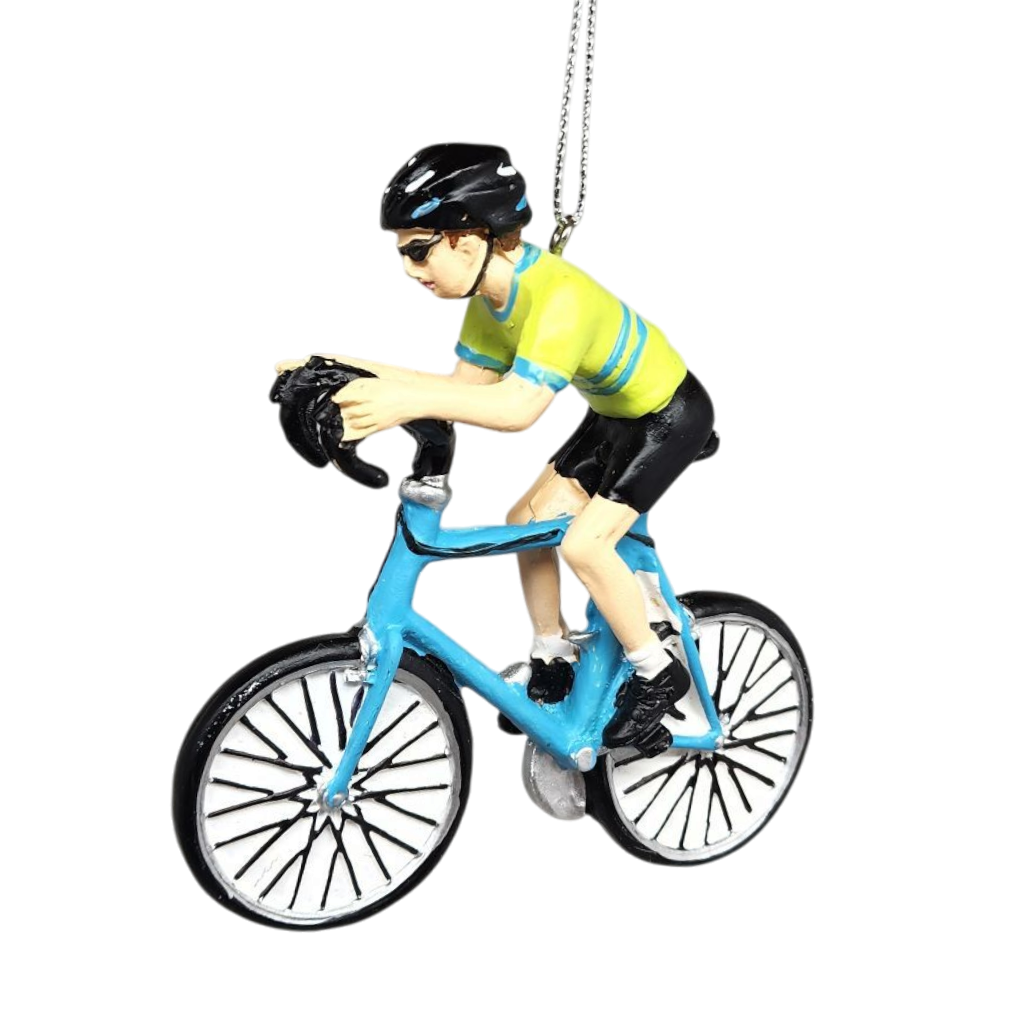 Bicycle Riding Ornament - Blue Bike