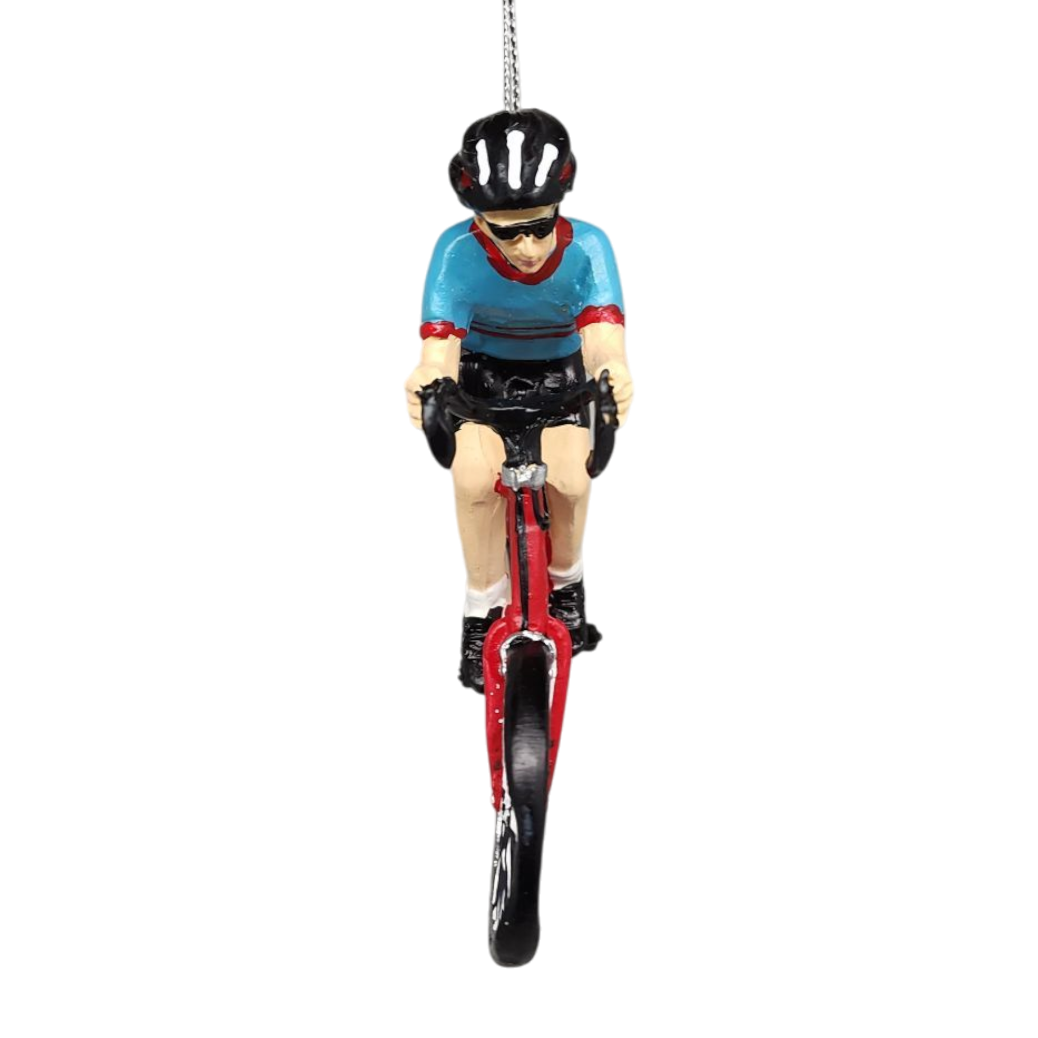 Bicycle Riding Ornament - Red Bike